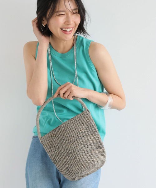 MADE IN MADA（メイドインマダ）の「BARNYARDSTORM / MADE IN MADA(メイド イン マダ) NAIVOバケツバッグ（トートバッグ・レディース・ブラウン/ライトグレー・FREE）」の8枚目の写真