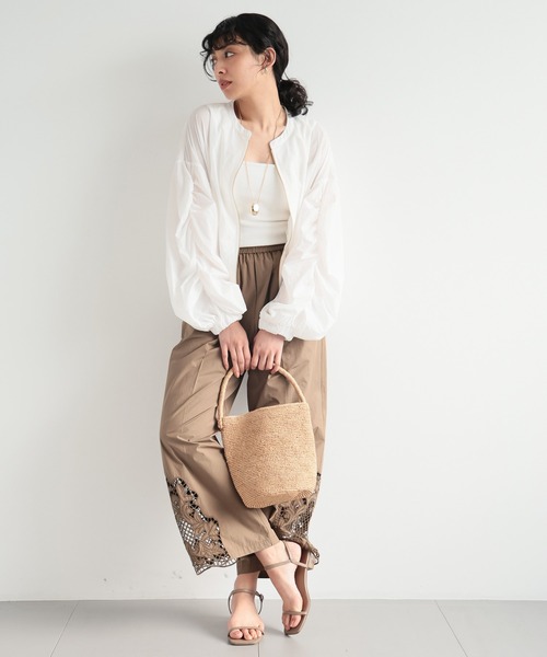 MADE IN MADA（メイドインマダ）の「BARNYARDSTORM / MADE IN MADA(メイド イン マダ) NAIVOバケツバッグ（トートバッグ・レディース・ブラウン/ライトグレー・FREE）」の4枚目の写真