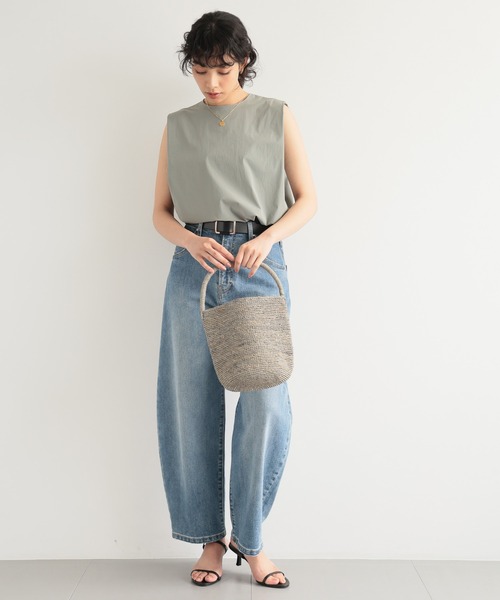 MADE IN MADA（メイドインマダ）の「BARNYARDSTORM / MADE IN MADA(メイド イン マダ) NAIVOバケツバッグ（トートバッグ・レディース・ブラウン/ライトグレー・FREE）」の6枚目の写真