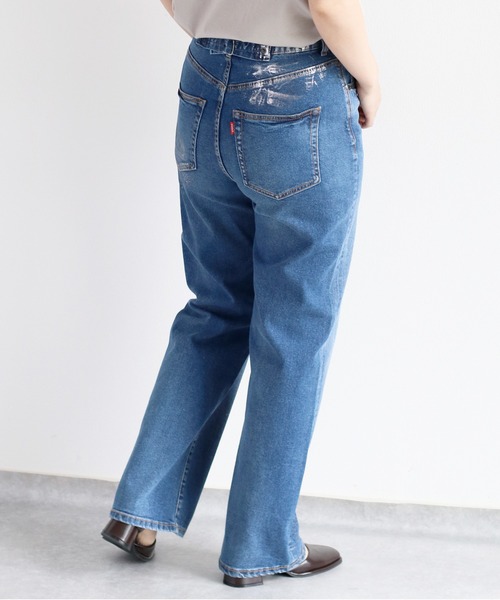 【セール】メタリックプリントデニムストレート（デニムパンツ）｜cepo（セポ）