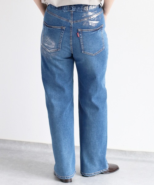 【セール】メタリックプリントデニムストレート（デニムパンツ）｜cepo（セポ）