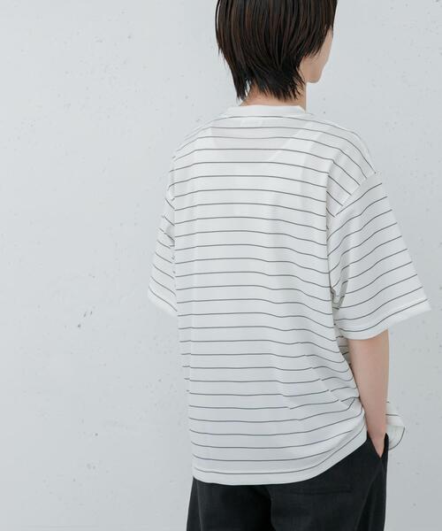 FORK&SPOON(フォークアンドスプーン)の「FORK&SPOON カノコボーダーショートスリーブTシャツ(Tシャツ/カットソー・メンズ・ネイビー/オフホワイト・4/5)」の6枚目の写真
