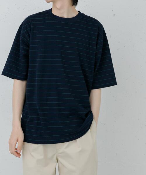 FORK&SPOON(フォークアンドスプーン)の「FORK&SPOON カノコボーダーショートスリーブTシャツ(Tシャツ/カットソー・メンズ・ネイビー/オフホワイト・4/5)」の11枚目の写真