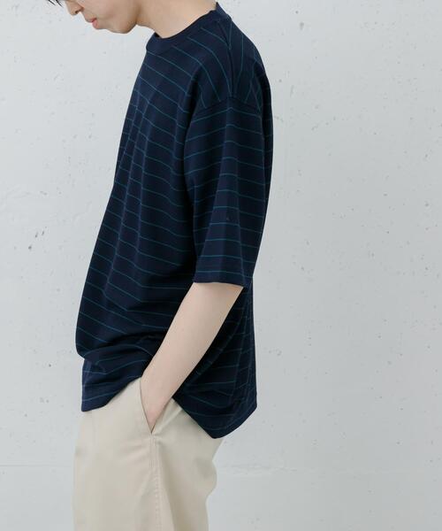 FORK&SPOON(フォークアンドスプーン)の「FORK&SPOON カノコボーダーショートスリーブTシャツ(Tシャツ/カットソー・メンズ・ネイビー/オフホワイト・4/5)」の12枚目の写真