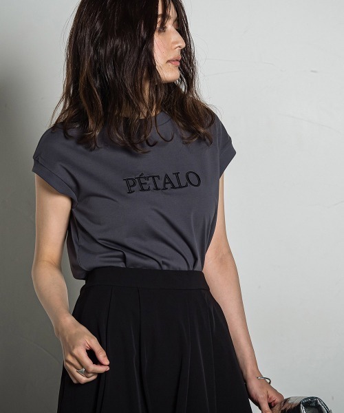 MAYSON GREY（メイソングレイ）の「リッタイシシュウロゴフレンチTシャツ≪手洗い可能≫（Tシャツ/カットソー・レディース・オフホワイト/チャコールグレー/ベージュ・M）」の12枚目の写真