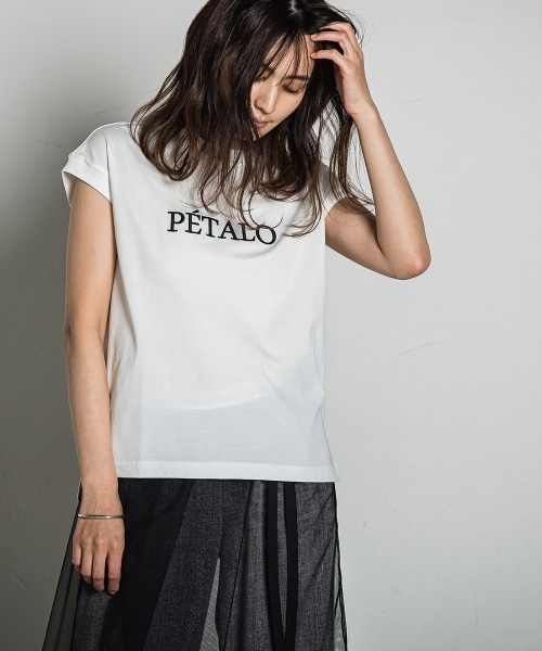 MAYSON GREY（メイソングレイ）の「リッタイシシュウロゴフレンチTシャツ≪手洗い可能≫（Tシャツ/カットソー・レディース・オフホワイト/チャコールグレー/ベージュ・M）」の17枚目の写真