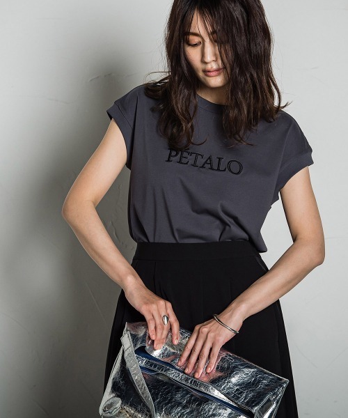 MAYSON GREY（メイソングレイ）の「リッタイシシュウロゴフレンチTシャツ≪手洗い可能≫（Tシャツ/カットソー・レディース・オフホワイト/チャコールグレー/ベージュ・M）」の13枚目の写真