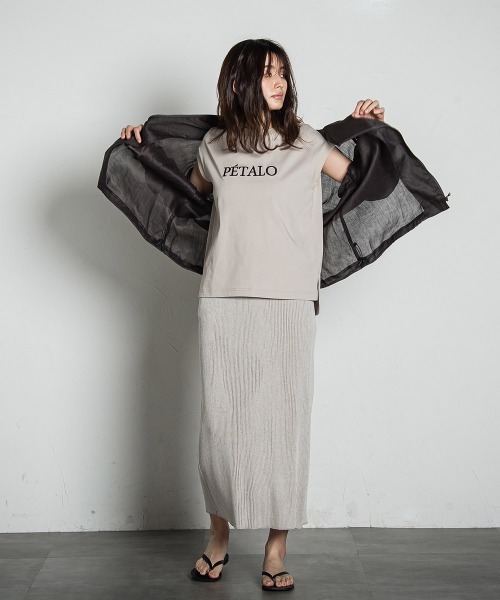 MAYSON GREY（メイソングレイ）の「リッタイシシュウロゴフレンチTシャツ≪手洗い可能≫（Tシャツ/カットソー・レディース・オフホワイト/チャコールグレー/ベージュ・M）」の11枚目の写真