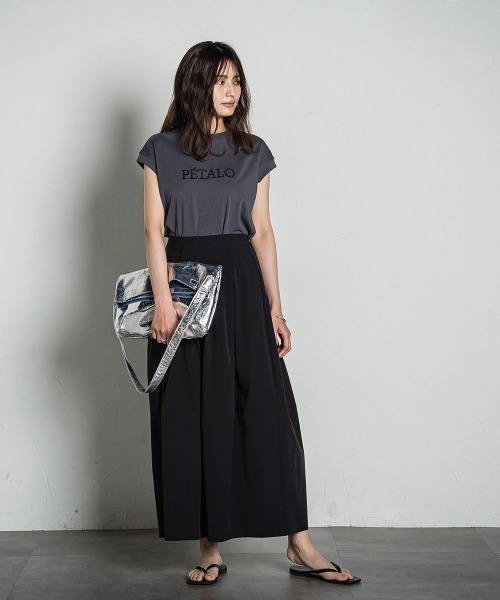 MAYSON GREY（メイソングレイ）の「リッタイシシュウロゴフレンチTシャツ≪手洗い可能≫（Tシャツ/カットソー・レディース・オフホワイト/チャコールグレー/ベージュ・M）」の14枚目の写真