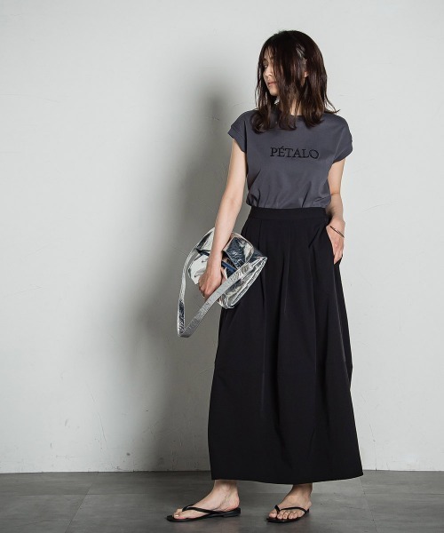 MAYSON GREY（メイソングレイ）の「リッタイシシュウロゴフレンチTシャツ≪手洗い可能≫（Tシャツ/カットソー・レディース・オフホワイト/チャコールグレー/ベージュ・M）」の15枚目の写真