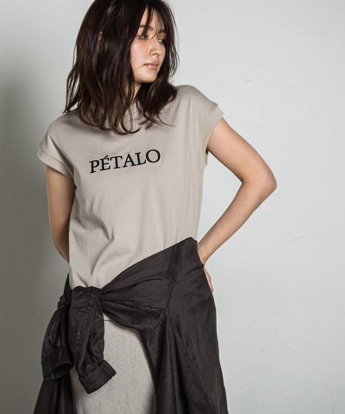MAYSON GREY（メイソングレイ）の「リッタイシシュウロゴフレンチTシャツ≪手洗い可能≫（Tシャツ/カットソー・レディース・オフホワイト/チャコールグレー/ベージュ・M）」の7枚目の写真