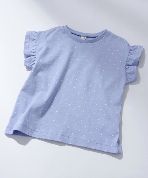 apres les cours（アプレレクール）の「【WEB限定】袖フリルTシャツ（Tシャツ/カットソー・キッズ・その他2/チャコール/サックスブルー/アイボリー/オフホワイト・80/90/100/110/120/130/140）」の5枚目の写真