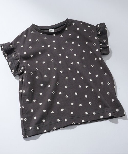 apres les cours（アプレレクール）の「【WEB限定】袖フリルTシャツ（Tシャツ/カットソー・キッズ・その他2/チャコール/サックスブルー/アイボリー/オフホワイト・80/90/100/110/120/130/140）」の4枚目の写真