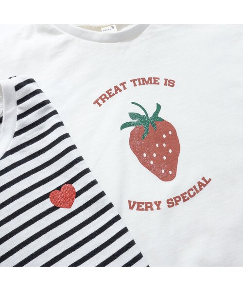 apres les cours（アプレレクール）の「【WEB限定】袖フリルTシャツ（Tシャツ/カットソー・キッズ・その他2/チャコール/サックスブルー/アイボリー/オフホワイト・80/90/100/110/120/130/140）」の8枚目の写真