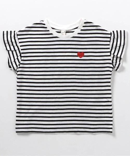 apres les cours（アプレレクール）の「【WEB限定】袖フリルTシャツ（Tシャツ/カットソー・キッズ・その他2/チャコール/サックスブルー/アイボリー/オフホワイト・80/90/100/110/120/130/140）」の10枚目の写真