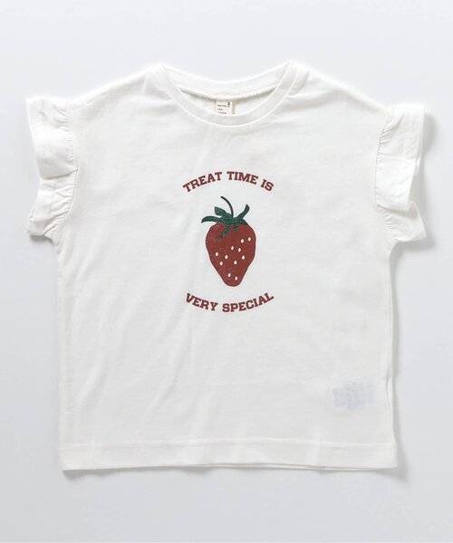 apres les cours（アプレレクール）の「【WEB限定】袖フリルTシャツ（Tシャツ/カットソー・キッズ・その他2/チャコール/サックスブルー/アイボリー/オフホワイト・80/90/100/110/120/130/140）」の16枚目の写真