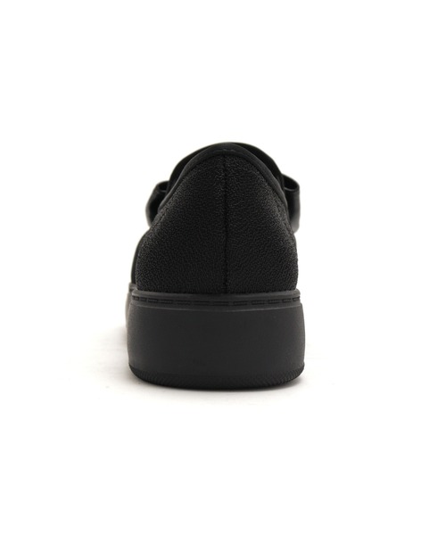 Feee(SHOES)(フィー)の「【軽量】グリッター素材のリボン付き スリッポンスニーカー/Feee(スリッポン・レディース・シルバー/ブラック・24.5cm/24.0cm/23.5cm/23.0cm/22.5cm)」の6枚目の写真