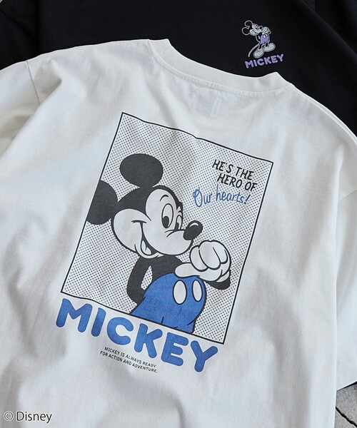 Disney（ディズニー）の「coen限定／Disney（ディズニー）バックプリントTシャツ（Tシャツ/カットソー・メンズ・ホワイト/ベージュ/ブラック・L/XL/S/M）」の2枚目の写真
