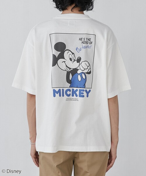 Disney（ディズニー）の「coen限定／Disney（ディズニー）バックプリントTシャツ（Tシャツ/カットソー・メンズ・ホワイト/ベージュ/ブラック・L/XL/S/M）」の5枚目の写真