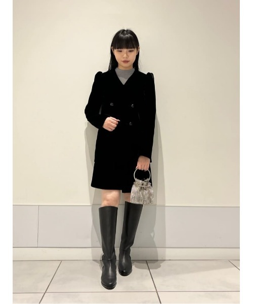 LOULOU WILLOUGHBY ルルウィルビー ノーカラー ジャケット 黒 【公式通販】