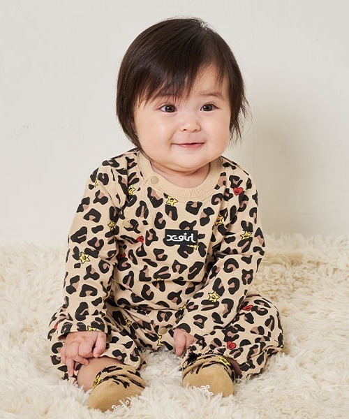 レオパードキラッキー2WAYオール（ロンパース）｜X-girl Stages（エックスガールステージス）