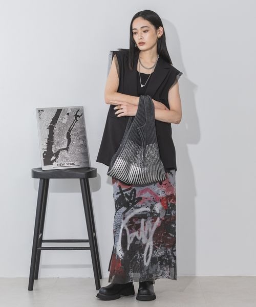 JEANASIS（ジーナシス）の「ポーチツキハクニットトート/140273（トートバッグ・レディース・ブラック系その他/ホワイト系その他・FREE）」の19枚目の写真