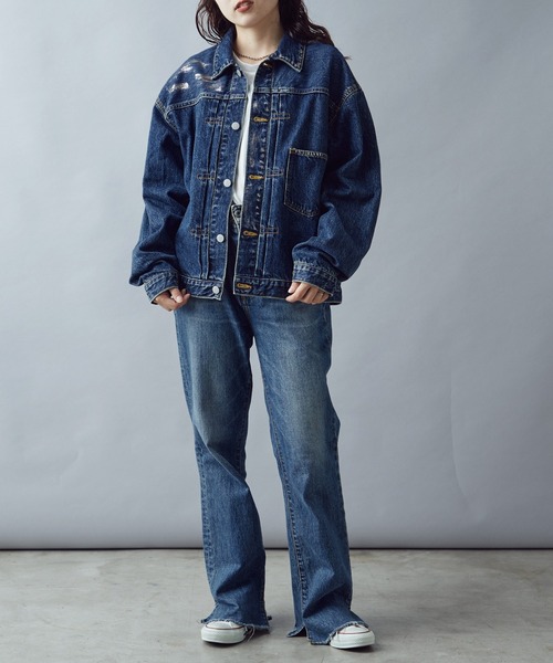 ai no de(アイノデ)の「【ai no de】utano 箔Gジャン(ブルゾン・レディース・ネイビー・LARGE)」の9枚目の写真