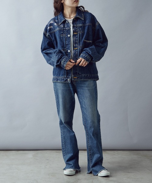 ai no de(アイノデ)の「【ai no de】utano 箔Gジャン(ブルゾン・レディース・ネイビー・LARGE)」の10枚目の写真