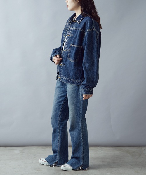 ai no de(アイノデ)の「【ai no de】utano 箔Gジャン(ブルゾン・レディース・ネイビー・LARGE)」の11枚目の写真