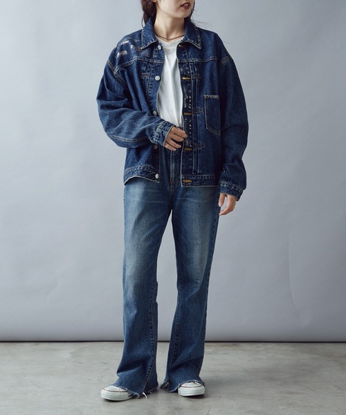 ai no de(アイノデ)の「【ai no de】utano 箔Gジャン(ブルゾン・レディース・ネイビー・LARGE)」の15枚目の写真