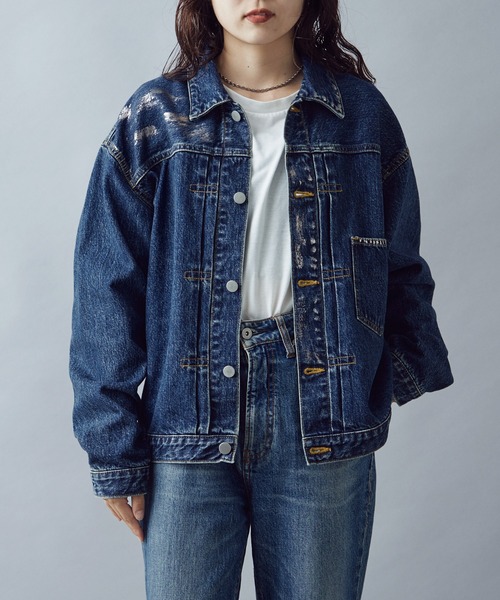 ai no de(アイノデ)の「【ai no de】utano 箔Gジャン(ブルゾン・レディース・ネイビー・LARGE)」の2枚目の写真