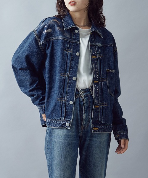 ai no de(アイノデ)の「【ai no de】utano 箔Gジャン(ブルゾン・レディース・ネイビー・LARGE)」の6枚目の写真