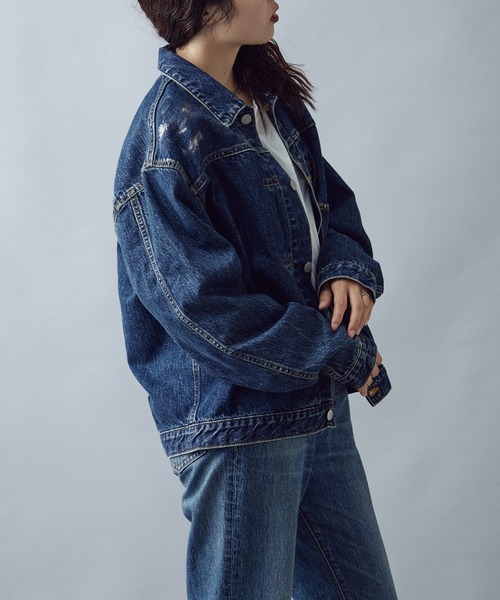 ai no de(アイノデ)の「【ai no de】utano 箔Gジャン(ブルゾン・レディース・ネイビー・LARGE)」の4枚目の写真