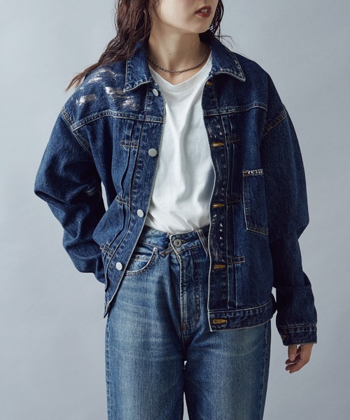 ai no de(アイノデ)の「【ai no de】utano 箔Gジャン(ブルゾン・レディース・ネイビー・LARGE)」の5枚目の写真