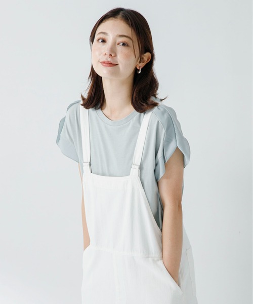 URBAN RESEARCH Sonny Label（アーバンリサーチサニーレーベル）の「ショルダージョーゼットフレンチプルオーバー（Tシャツ/カットソー・レディース・オフホワイト/ブラック/ミント・FREE）」の19枚目の写真