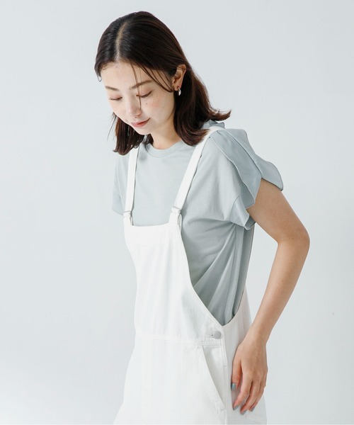 URBAN RESEARCH Sonny Label（アーバンリサーチサニーレーベル）の「ショルダージョーゼットフレンチプルオーバー（Tシャツ/カットソー・レディース・オフホワイト/ブラック/ミント・FREE）」の20枚目の写真