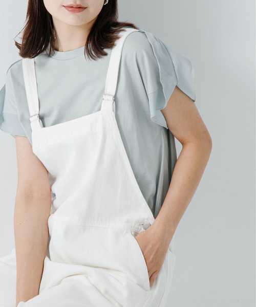 URBAN RESEARCH Sonny Label（アーバンリサーチサニーレーベル）の「ショルダージョーゼットフレンチプルオーバー（Tシャツ/カットソー・レディース・オフホワイト/ブラック/ミント・FREE）」の18枚目の写真