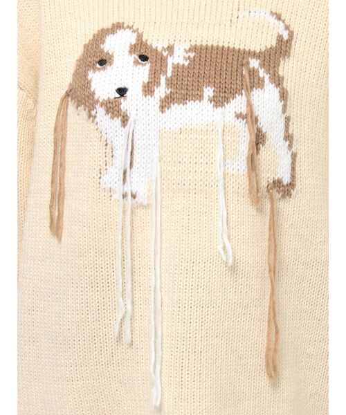 merry jenny(メリージェニー)の「vintage like dogニット / ヴィンテージライクドックニット(ニット/セーター・レディース・ライトブルー/ブラック/アイボリー・FREE)」の12枚目の写真