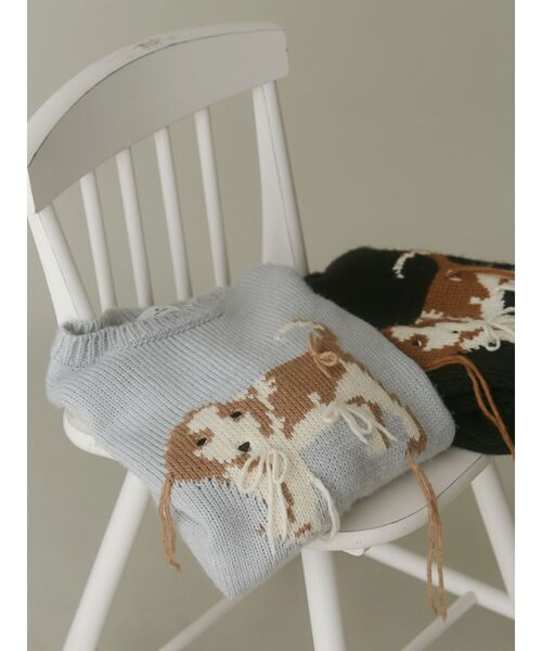 ヴィンテージニット デザインニット セーター ドッグ 犬 PIA SPORTS ヴィンテージニット デザインニット セーター 犬 動物モチーフ ドッグ アニマル ニット セーター マルチカラー レトロセーター