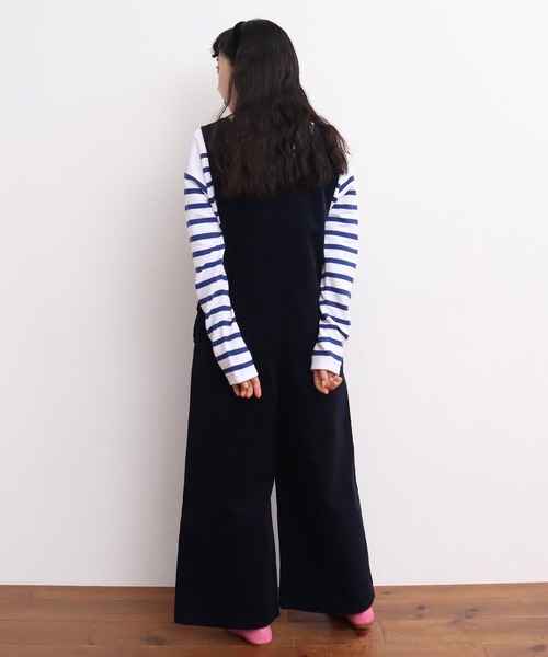 CHILD WOMAN（チャイルドウーマン）の「14Ｗコール オールインワン（サロペット/オーバーオール・レディース・ブラウン/ネイビー・FREE）」の9枚目の写真