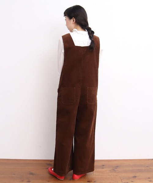 CHILD WOMAN（チャイルドウーマン）の「14Ｗコール オールインワン（サロペット/オーバーオール・レディース・ブラウン/ネイビー・FREE）」の19枚目の写真