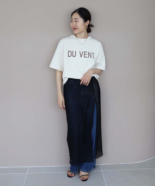 le.coeur blanc(ルクールブラン)の「格子柄レースラップレイヤードスカート(スカート・レディース・ブラック/オフホワイト・38)」の13枚目の写真