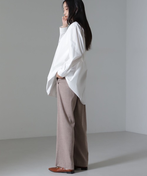 NANO universe（ナノユニバース）の「ベイカーイージードロストパンツ（セットアップ可）（その他パンツ・レディース・ベージュ/グリーン/ブラック・FREE）」の15枚目の写真