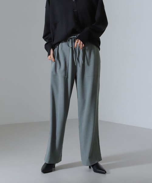 NANO universe（ナノユニバース）の「ベイカーイージードロストパンツ（セットアップ可）（その他パンツ・レディース・ベージュ/グリーン/ブラック・FREE）」の18枚目の写真