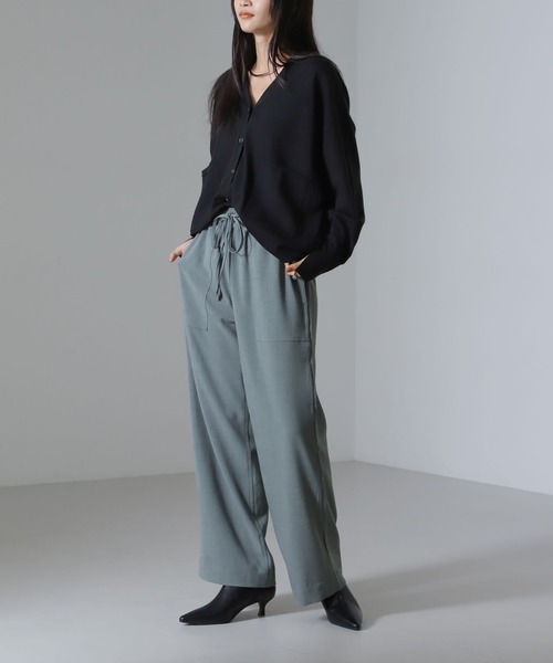 NANO universe（ナノユニバース）の「ベイカーイージードロストパンツ（セットアップ可）（その他パンツ・レディース・ベージュ/グリーン/ブラック・FREE）」の21枚目の写真