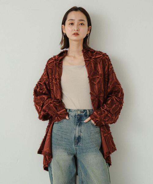 SENSE OF PLACE by URBAN RESEARCH（センスオブプレイスバイアーバンリサーチ）の「フリンジジャガードレギュラーカラーシャツ（シャツ/ブラウス・メンズ・レッド/カーキ/ライトブルー・MEDIUM/LARGE）」の16枚目の写真