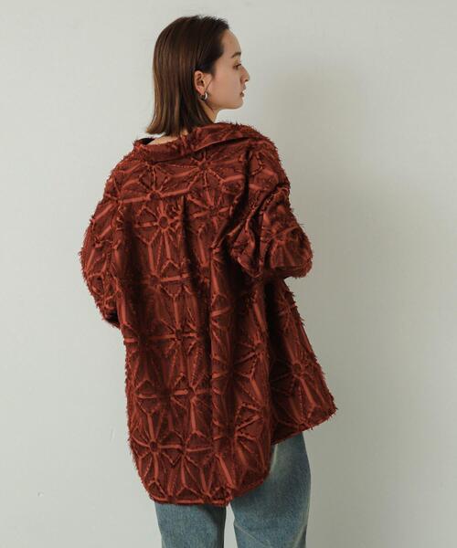 SENSE OF PLACE by URBAN RESEARCH（センスオブプレイスバイアーバンリサーチ）の「フリンジジャガードレギュラーカラーシャツ（シャツ/ブラウス・メンズ・レッド/カーキ/ライトブルー・MEDIUM/LARGE）」の18枚目の写真