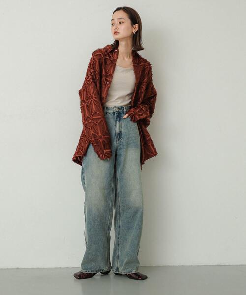 SENSE OF PLACE by URBAN RESEARCH（センスオブプレイスバイアーバンリサーチ）の「フリンジジャガードレギュラーカラーシャツ（シャツ/ブラウス・メンズ・レッド/カーキ/ライトブルー・MEDIUM/LARGE）」の19枚目の写真