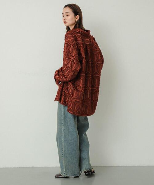 SENSE OF PLACE by URBAN RESEARCH（センスオブプレイスバイアーバンリサーチ）の「フリンジジャガードレギュラーカラーシャツ（シャツ/ブラウス・メンズ・レッド/カーキ/ライトブルー・MEDIUM/LARGE）」の20枚目の写真