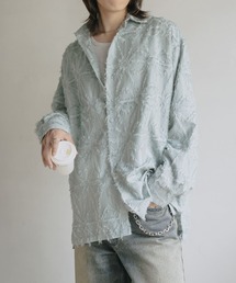 SENSE OF PLACE by URBAN RESEARCH | 『ユニセックス』フリンジジャガードレギュラーカラーシャツ(シャツ/ブラウス)